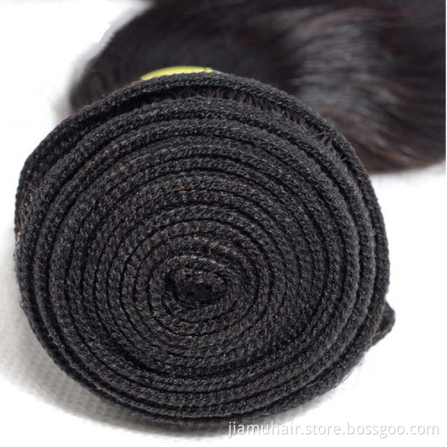 Natural Color Brazilian Body Wave Human Hair Bundles Remy Hair Weave Weft Extensions Black